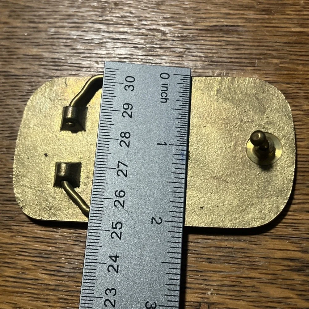 Vintage U.S. ARMY AVIATION Flying Wings 1983 NAP Inc Solid Brass Belt Buckle F08